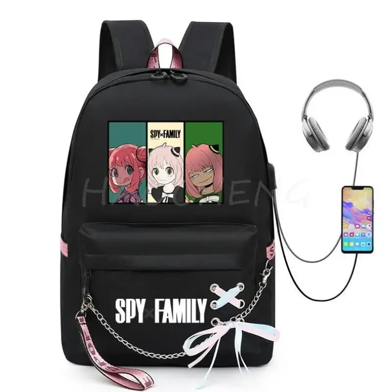 spy x family anya forger anime sac à dos pour femmes kawaii design étudiant école sac à bandoulière toile jeunesse voyage en plein air sac à dos