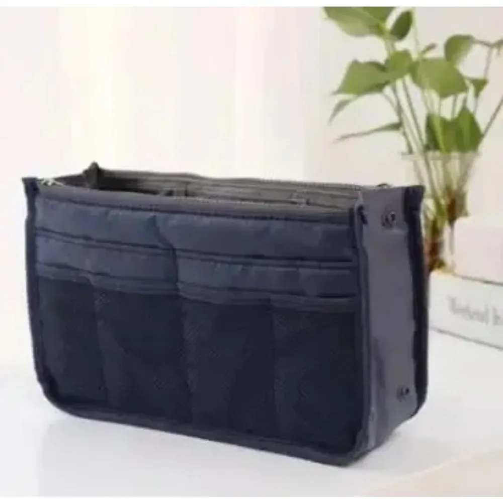 trousse de maquillage multifonctionnelle de grande capacité, sac de rangement portable à double fermeture éclair pour articles de toilette, sac de rangement de voyage pour maman, cosmétiques multi-poches