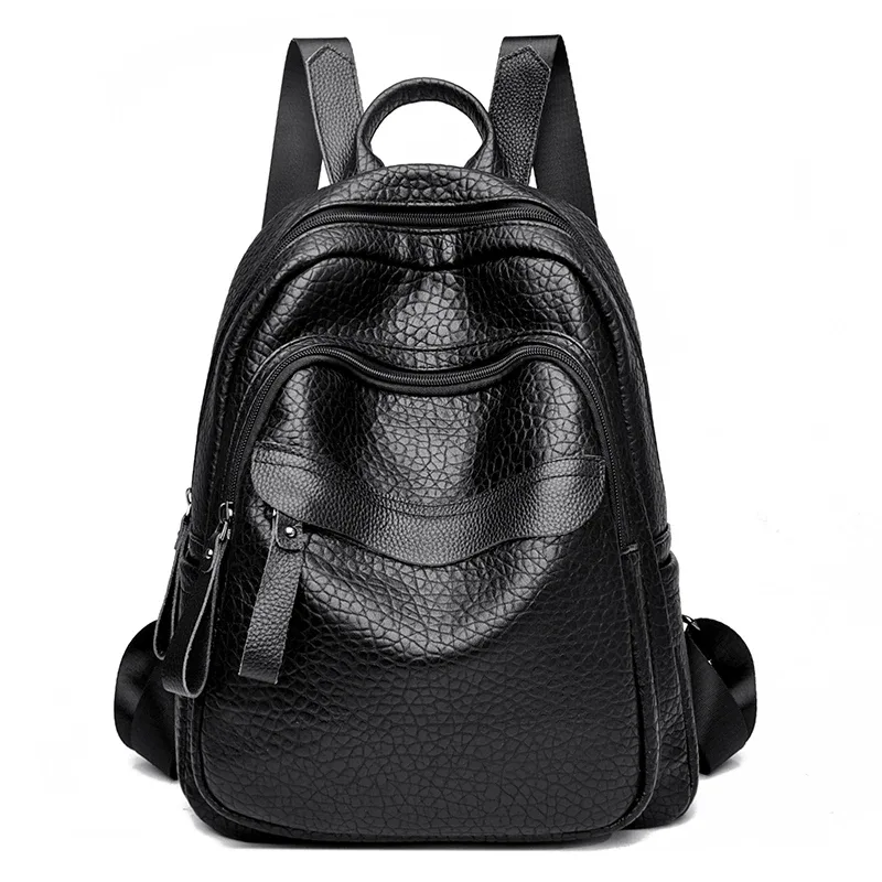 sac à dos classique de luxe en cuir de vachette pour femme, sac de voyage tendance, sac d'école pour filles, mochilas feminina