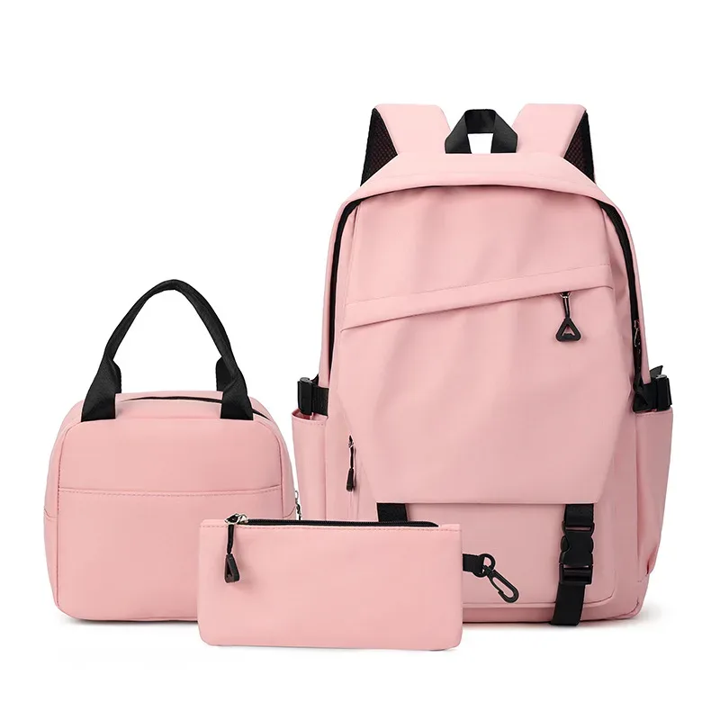 ensemble de trois sacs à dos tendance pour étudiants, hommes et femmes, sacs à dos de campus, sacs à dos de voyage à la mode