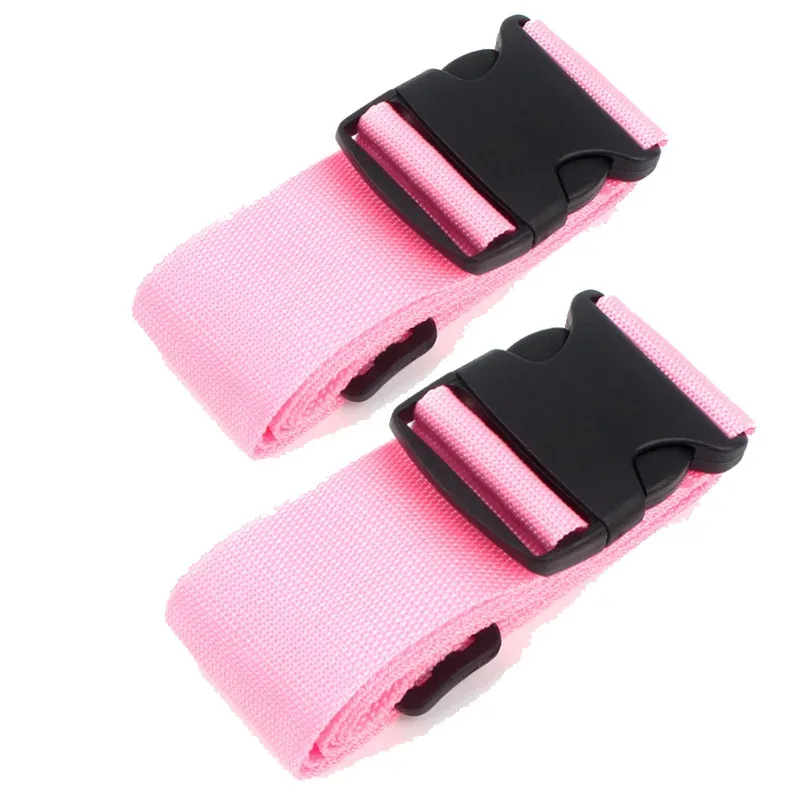 sangle de bagage en nylon réglable, 2 pièces, sangle à boucle pour valise de voyage, accessoires de voyage, emballage de valise, ceinture de sécurité