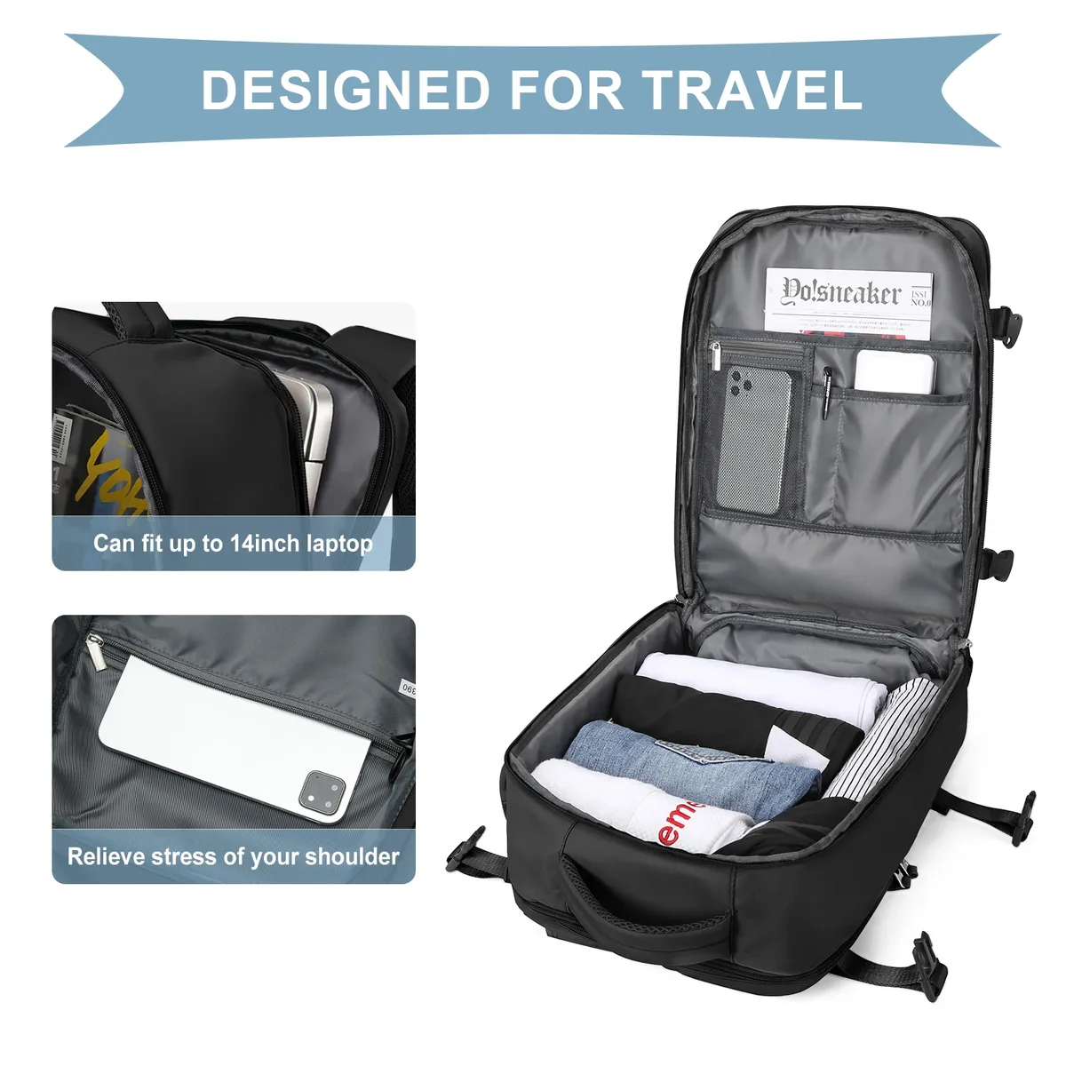 sac à dos de voyage pour femme et homme, cabine, avion, wizzair, bagage à main, sac à dos pour ordinateur portable, 40x30x20