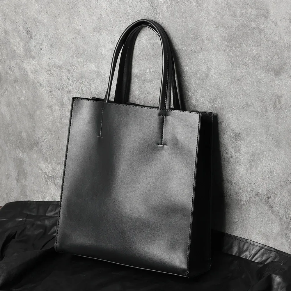 sac à main vertical de grande capacité pour hommes, tapis pliable, sac pour ordinateur portable d'affaires avec sous-sac, matériau pu souple