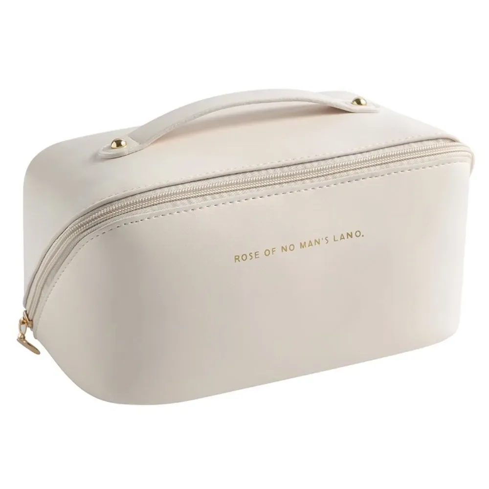 sac de maquillage portable tendance, grande capacité, sac de voyage organisateur multi-compartiments, trousse de toilette en pu