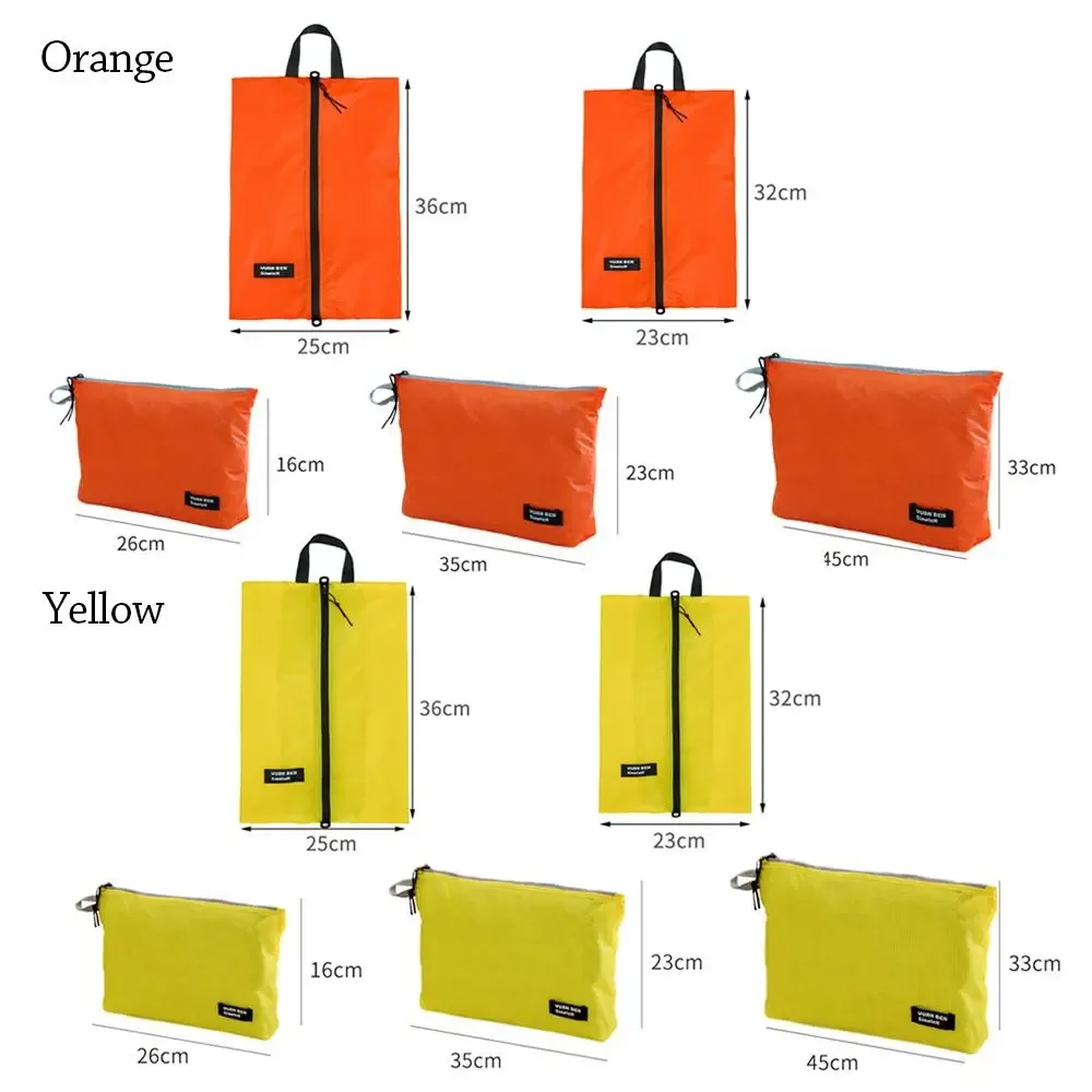 sac de rangement pour bagages recouvert de silicone, sac de rangement de voyage multifonctionnel ultra léger, sac de rangement de voyage haute capacité jaune orange