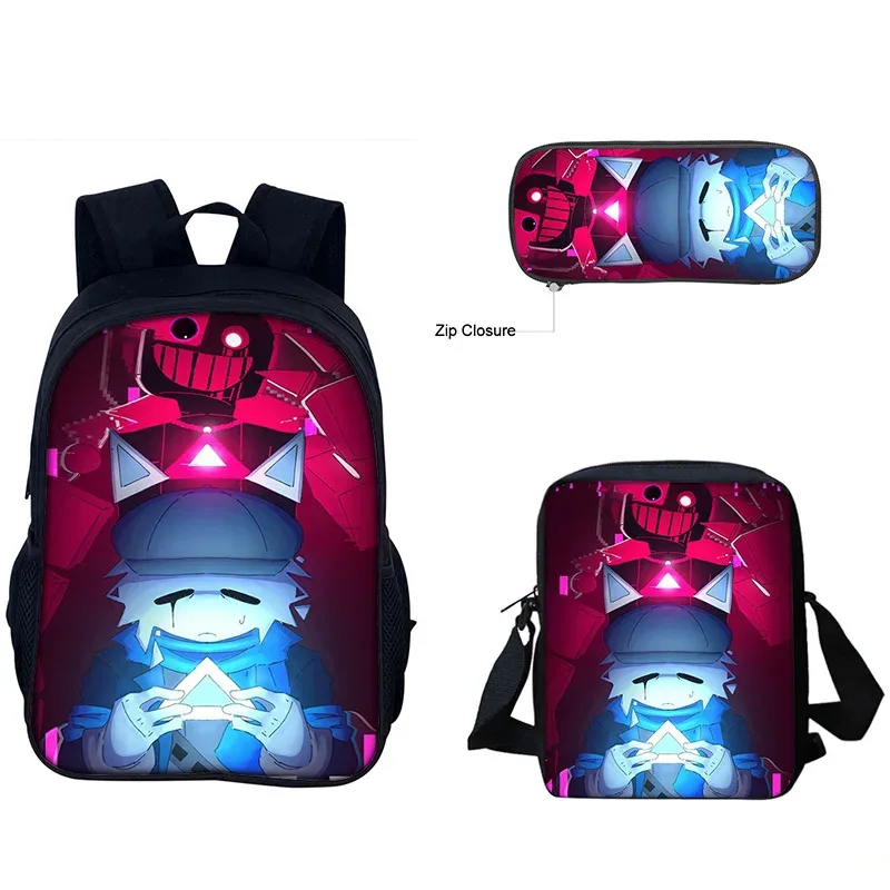 forsaken gubby 3 pièces sac à dos sac à déjeuner trousse à crayons ensemble enfants école bookbag pour garçons filles adolescents mignon cadeau d'anniversaire