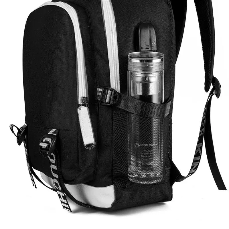 jujutsu kaisen anime sacs à dos adolescents livre cartable unisexe mode usb port de charge ordinateur portable voyage épaule en plein air mochila