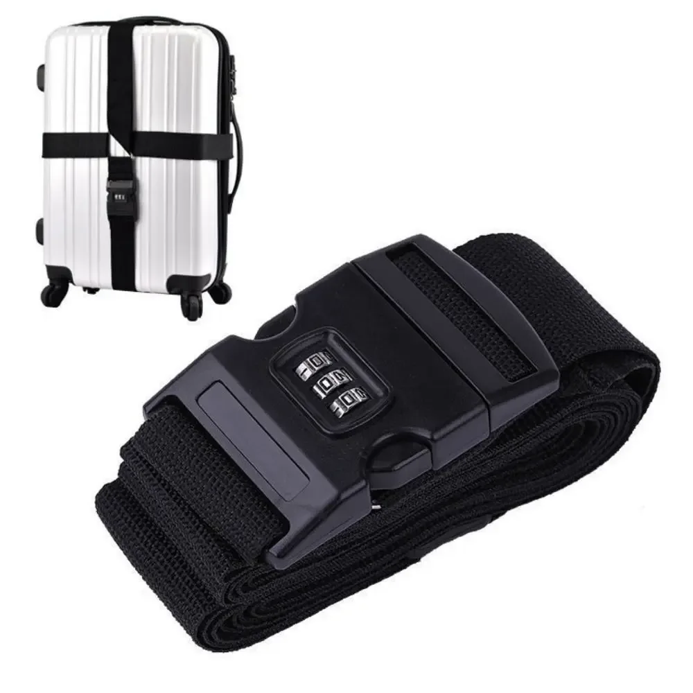 sangle de bagage de voyage réglable avec verrouillage par mot de passe, ceinture d'emballage, verrouillage sécurisé des bagages, antivol, ceinture de faisceau de bagages