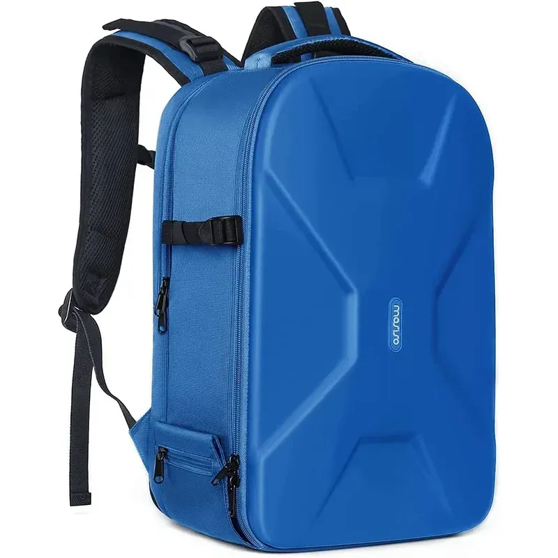 sac à dos pour appareil photo de photographie dslr, coque rigide étanche de 15 à 16 pouces avec support pour trépied et compartiment pour ordinateur portable canon/nikon/sony