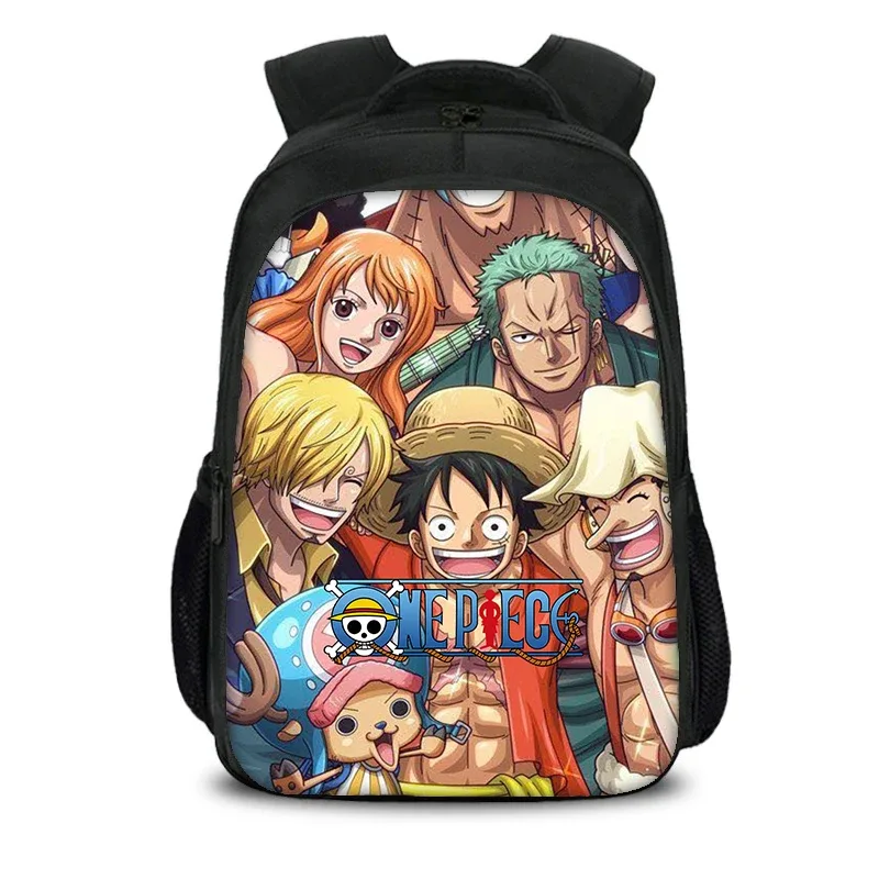 sac à dos double couche de grande capacité one piece monkey d. luffy, sacs d'école pour étudiants, sac à dos de voyage pour filles et garçons