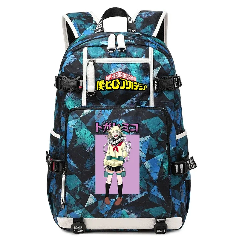 sac à dos d'école imprimé my hero academia, grande capacité, sac à dos décontracté pour garçons et filles, sac à livres de voyage pour enfants