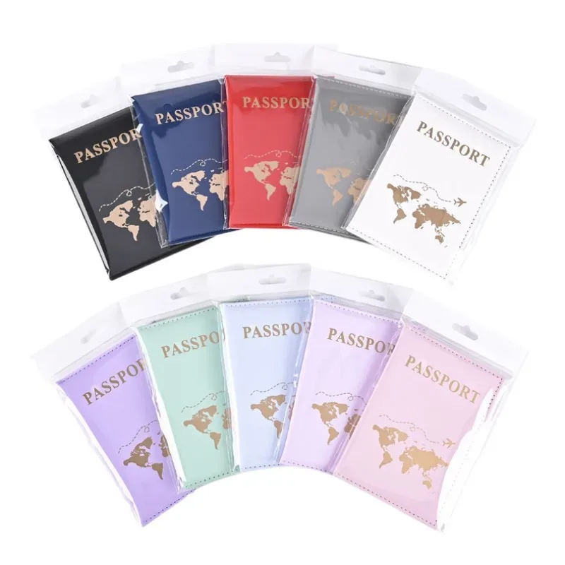 housse de passeport en pu, porte-passeport en cuir souple, porte-cartes de voyage, porte-documents de voyage portable, cadeau pour hommes et femmes