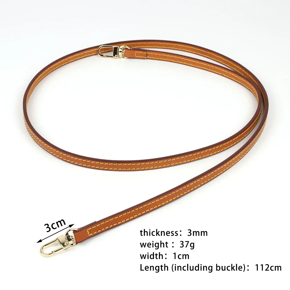 sangle de sac à bandoulière en cuir de vache de luxe, longue sangle réglable en cuir véritable, couleur noir beige, accessoires de ceinture pour sac féminin