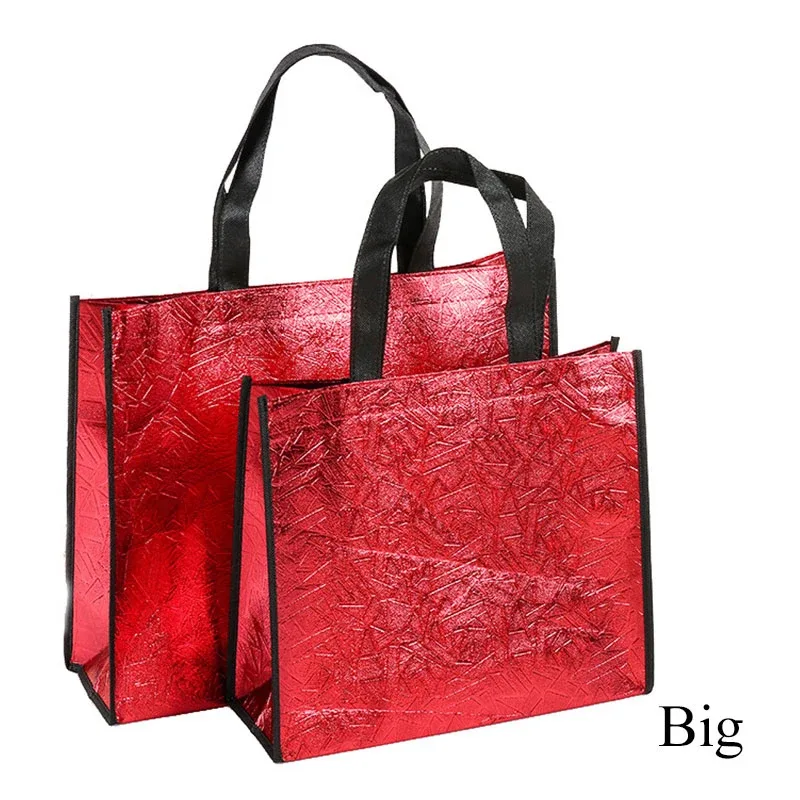 sac de courses laser pliable pour femmes, fourre-tout écologique réutilisable, sac non tissé en tissu imperméable, sacs de rangement de voyage de grande capacité durables