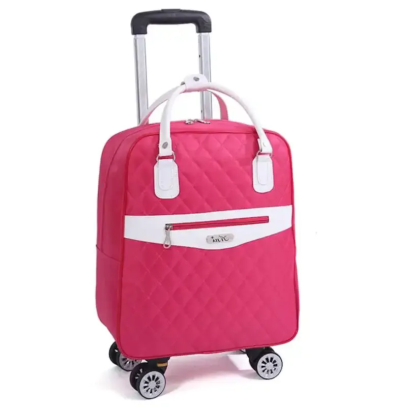 sac de voyage à roulettes pour femme, oxford, grande capacité, bagages à roulettes, valise