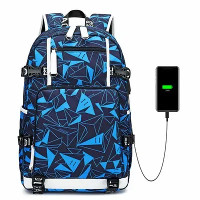 sac à dos imprimé oxford pour hommes, sac à dos avec port usb, sacs d'école pour adolescentes, ordinateur portable de voyage pour femmes
