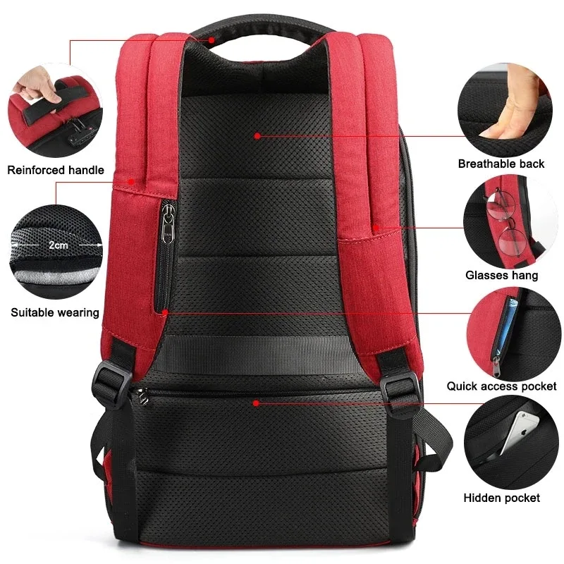 tigernu – sac à dos antivol sans clé avec serrure tsa, sac à dos tendance pour femmes, 15.6 pouces, chargeur usb, sac à dos pour ordinateur portable, sac à dos d'école et d'université