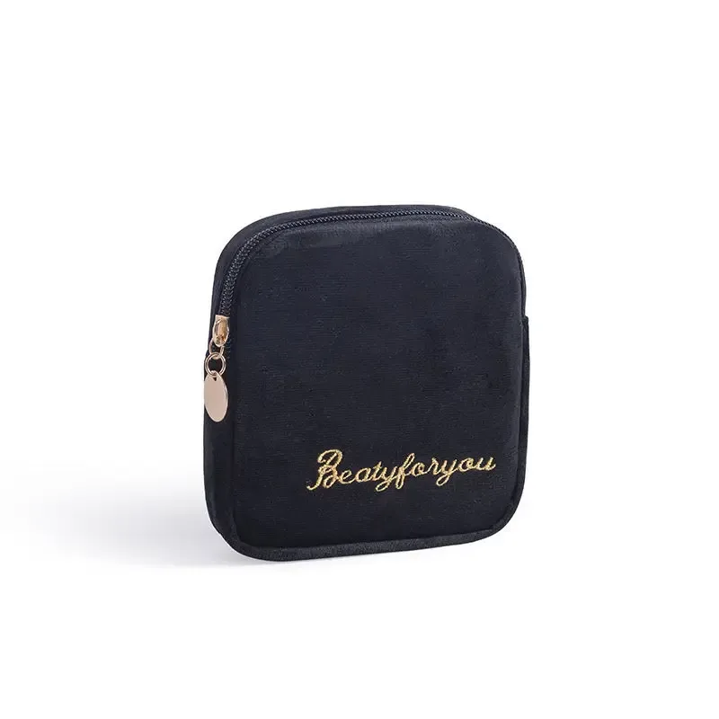 sac de rangement de serviettes hygiéniques pour couches pour filles, sacs de serviettes hygiéniques en velours, organisateur de bijoux, pochette pour écouteurs, étui à cosmétiques