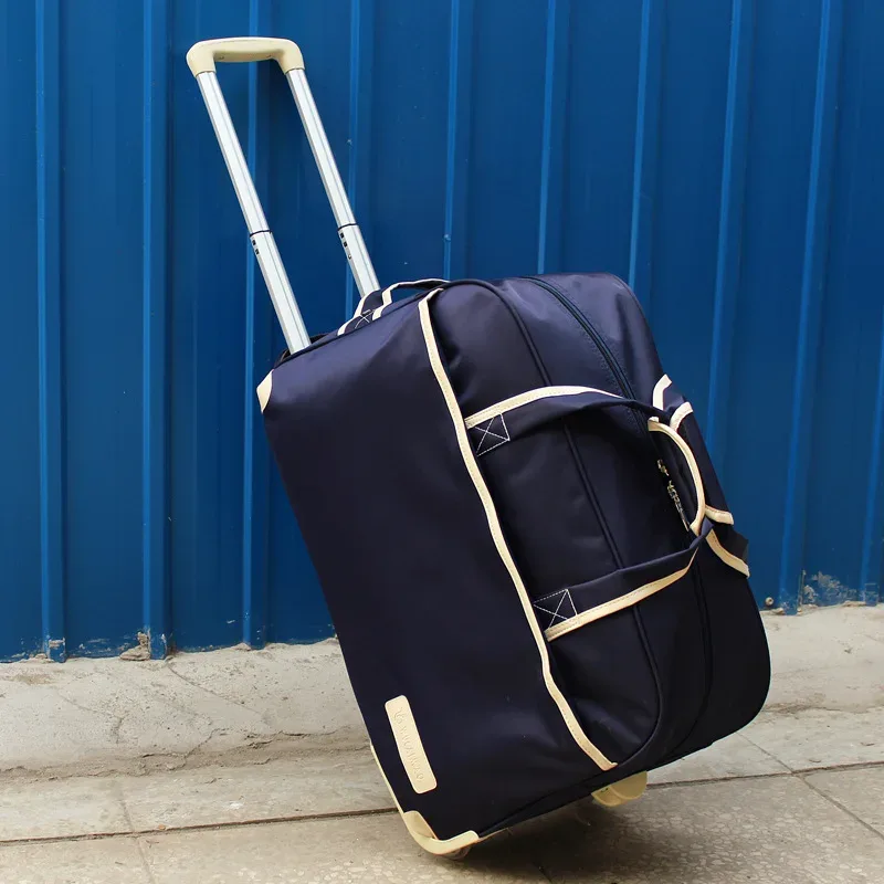 femmes sac de voyage sur roues bagages valise chariot haute qualité bagages valise à roulettes femme décontracté épaississement valise à roulettes
