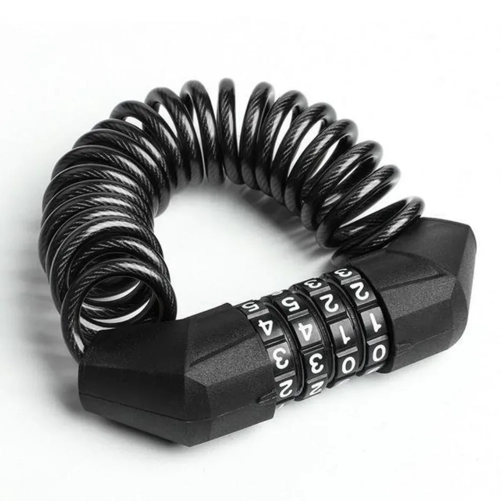 cadenas à combinaison 4 chiffres en alliage, couleur unie, durable et universel, pour casque et sac à main