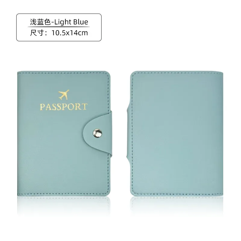 nouvel étui de passeport en cuir pu, porte-documents de voyage pour femmes et hommes
