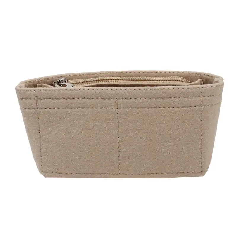1/2 pièces à la mode feutre insérer sac organisateur maquillage organisateurs doublure parfait pour la marque femmes sacs à main sacs à cosmétiques sac accessoires