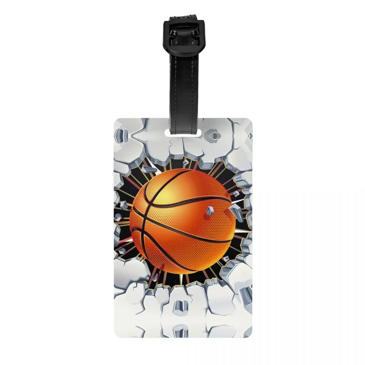 étiquettes de bagage rondes personnalisées pour valises, points de basket-ball, culture fongique de la mode, étiquettes de bagage, couverture de confidentialité, étiquette d'identification
