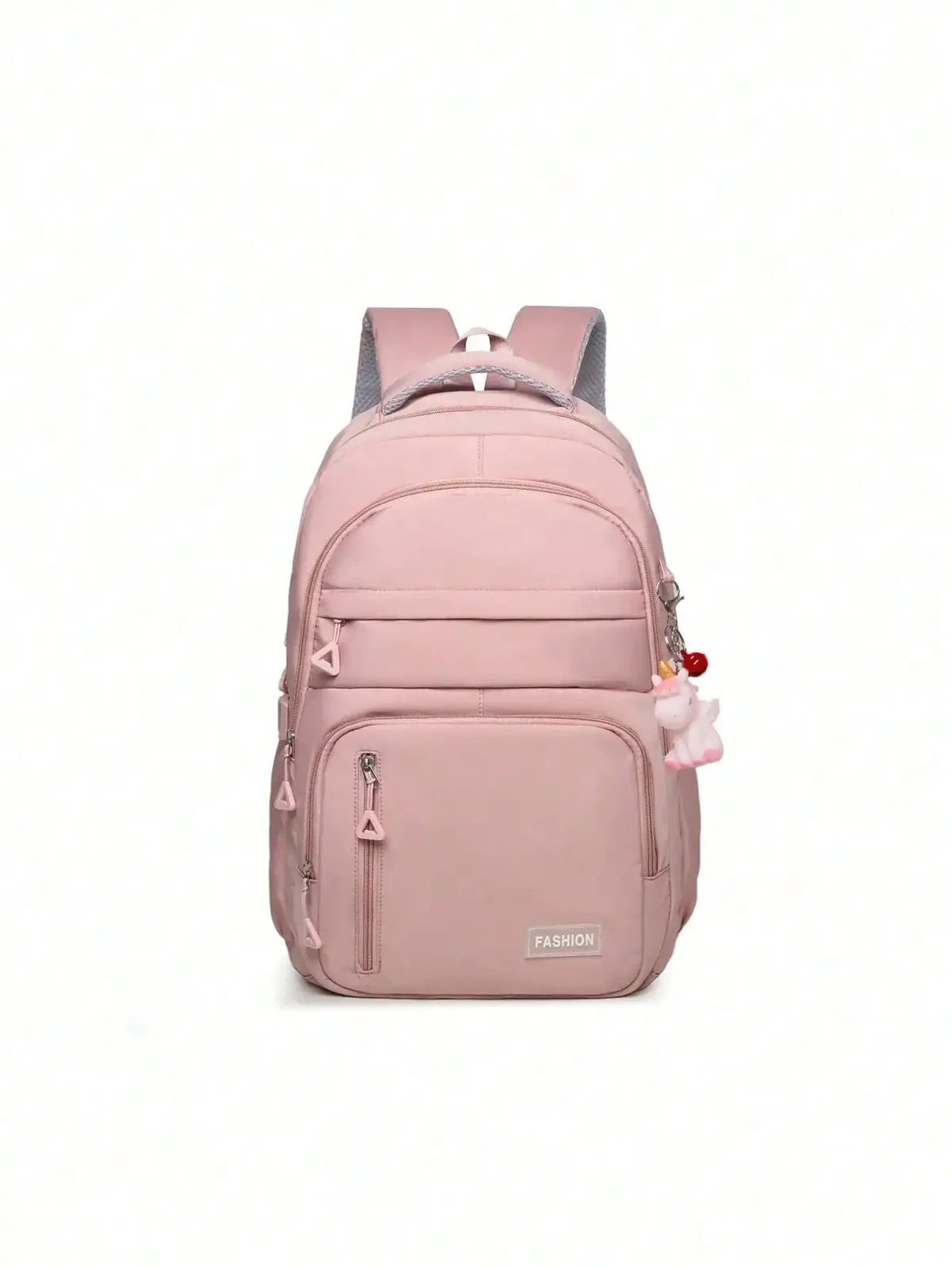 sac à dos tendance en nylon léger de couleur unie, multifonctionnel, grande capacité, pratique, idéal pour les étudiants, adapté à un usage quotidien