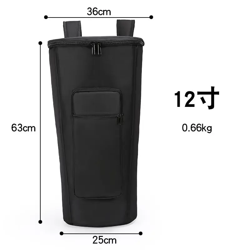 sac à dos de tambour africain étanche, sac de transport de protection rembourré pour tambour djembe de 12 pouces, sac de transport de voyage, étui pour instruments