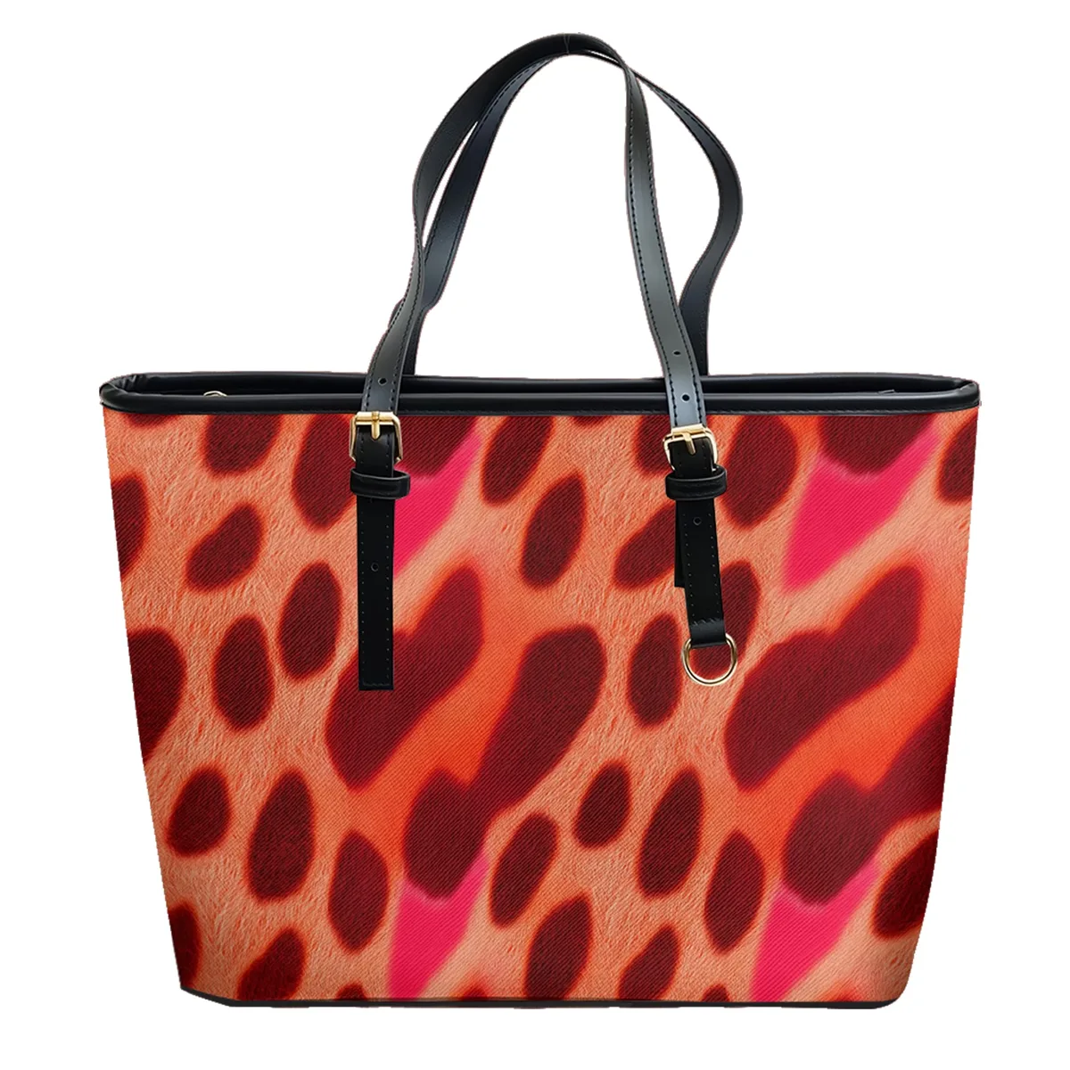 animal urbain imprimé léopard oxford pvc cuir grand cartable sacs à main sac à bandoulière léger voyage fourre-tout travail week-end sac à main