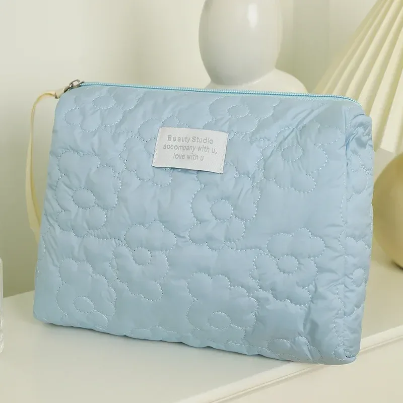 trousse de maquillage à motif floral pour femme, trousse à cosmétiques, trousse de toilette, trousse à fermeture éclair, trousse de voyage pour poudres lavantes, trousse de maquillage pour femme