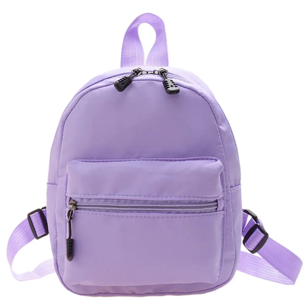sac d'école holographique en nylon pour femme, petit cartable décontracté, sac de voyage pour adolescent, sac à dos étudiant, coréen, solide, document, sr