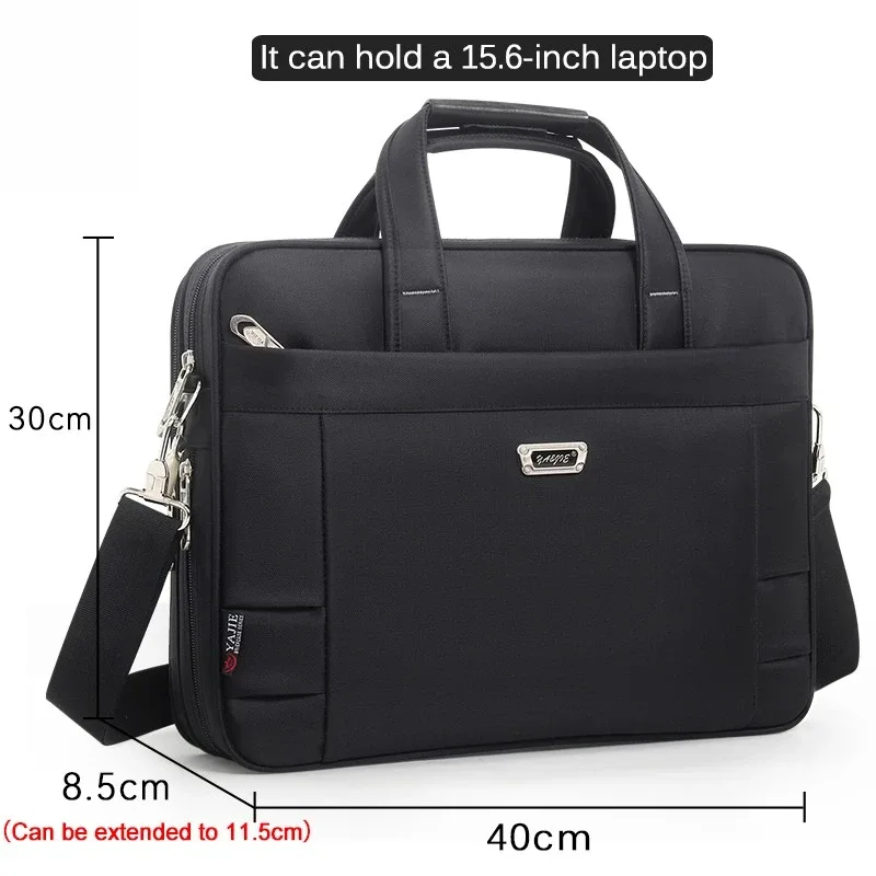 sac porte-documents de grande capacité pour hommes, sacoche d'affaires pour ordinateur portable de 17, 15.6 et 14 pouces, sac à bandoulière en toile, sac fourre-tout de travail