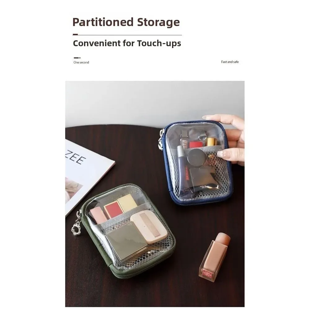 sac de rangement transparent en pvc portable, multifonctionnel, grande capacité, sacs de maquillage, trousse de toilette imperméable