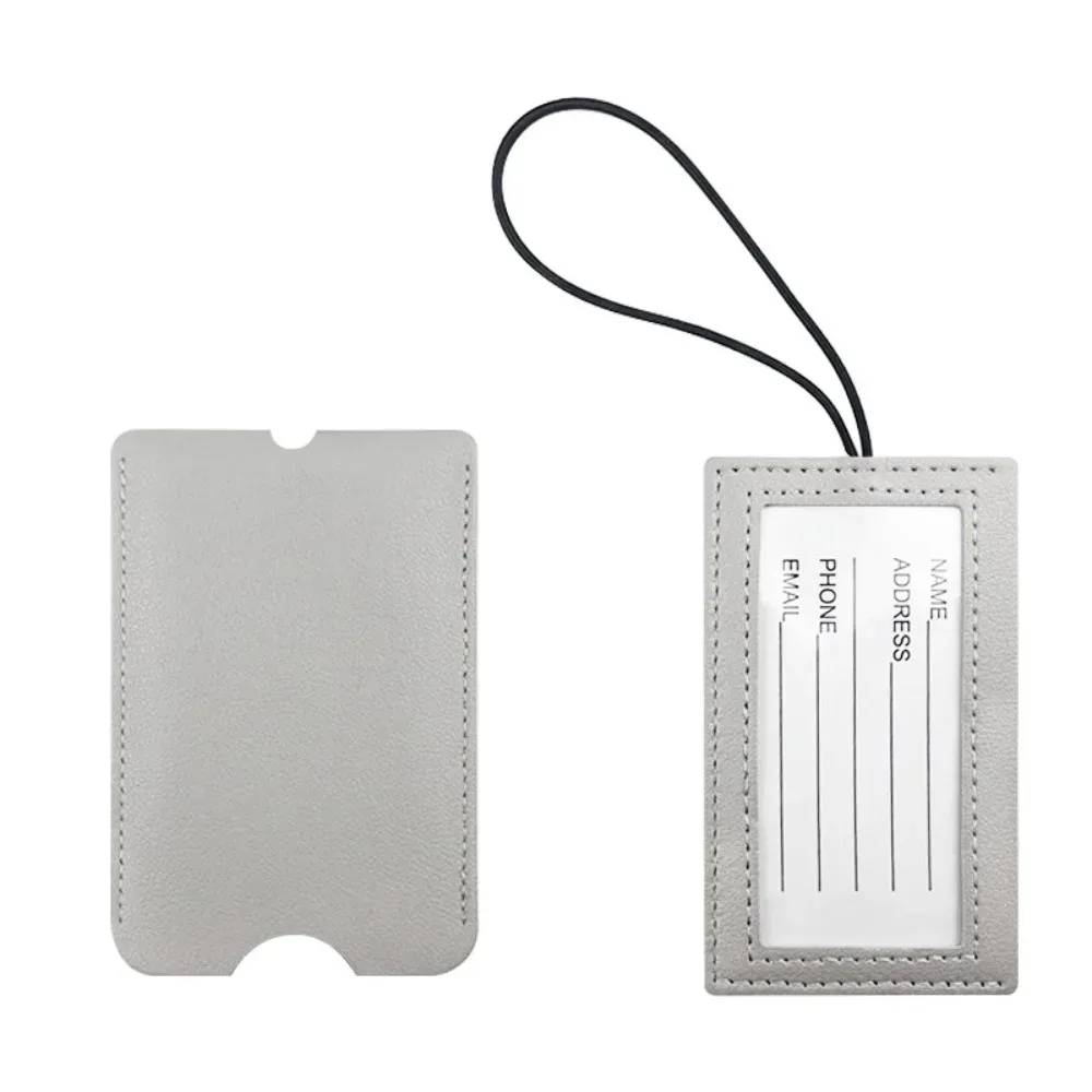 étiquette de bagage en cuir pu, accessoires pour sac à dos, couleur rouge, étiquettes de nom et d'adresse, sangles souples pour étiquettes de bagage, accessoires de voyage