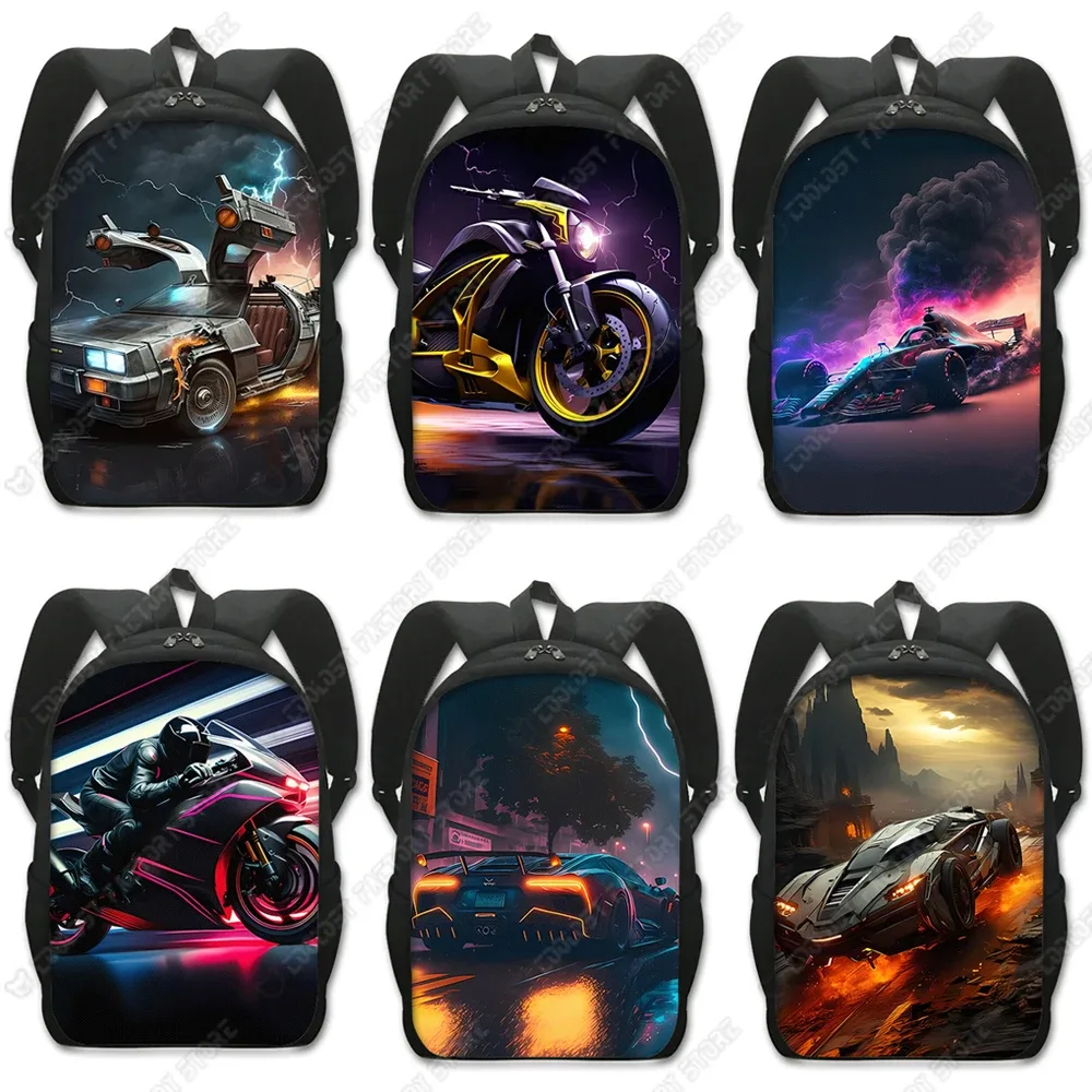 Sac à dos de course pour hommes et femmes, sac à dos punk, sac de voyage Hurbike, sacs d'école pour enfants, sac à dos pour adolescent, sac pour ordinateur portable, voiture, moto