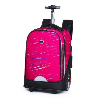 sacs à dos à roulettes pour adolescents, sacs à dos scolaires à roulettes pour filles, sacs à dos à port de charge usb, bagages à roulettes