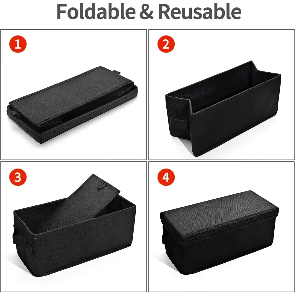 boîte de rangement pliable pour cd et dvd avec couvercle, organiseur de médias, conteneur en tissu non tissé pour jeux vidéo, livres, vêtements, armoires