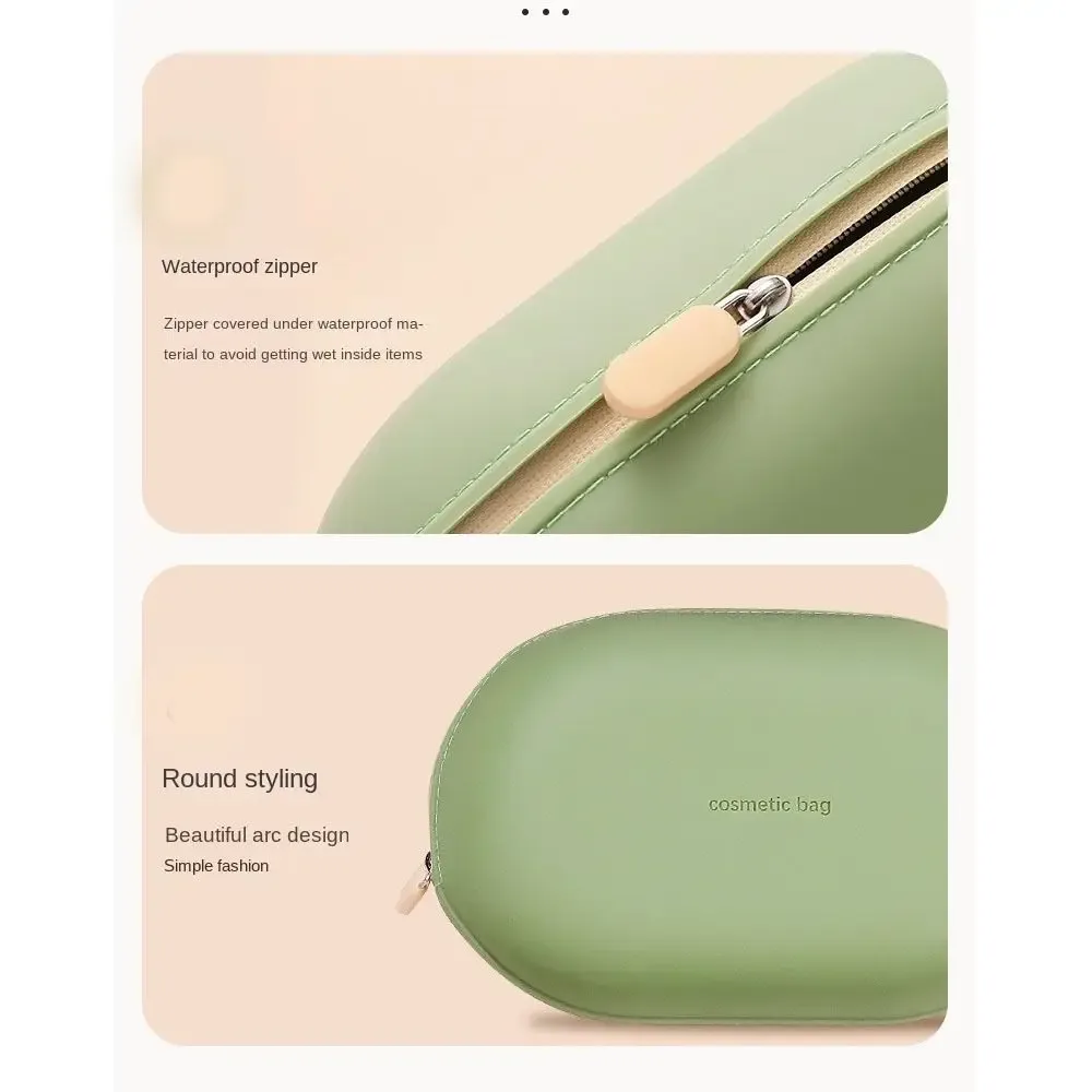 sac à cosmétiques portable en silicone de grande capacité, sac de rangement de voyage étanche à fermeture éclair, porte-monnaie souple anti-poussière, petit article