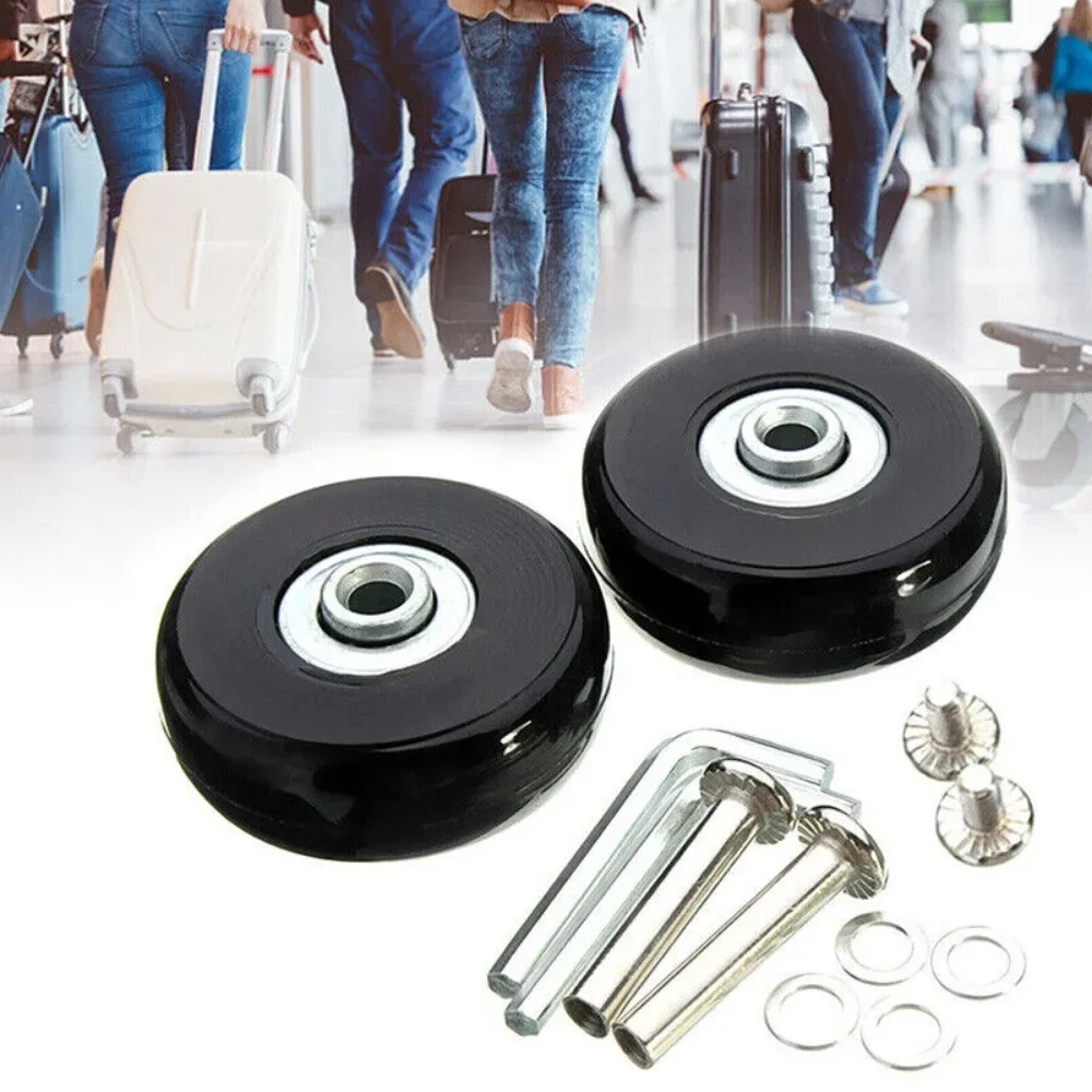 kit de réparation d'axes et roulettes silencieuses durables de 57-59 mm (dia 40mm/50mm/60mm) pour bagages de voyage et valises