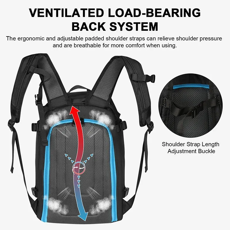 sac à dos étanche respirant pour bottes de ski, sac de transport de grande capacité, sac à dos de rangement extérieur, 50l