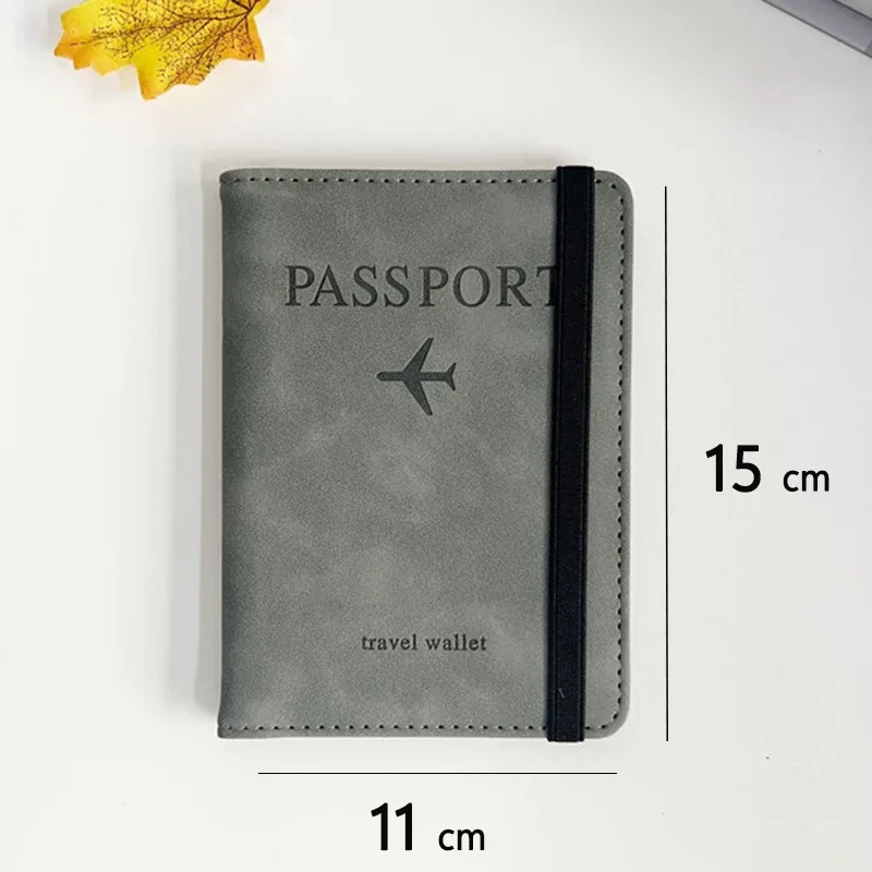 rfid anti blocage mince porte-passeport housse portefeuille de voyage pour hommes femmes multi-fonction id porte-carte bancaire accessoires