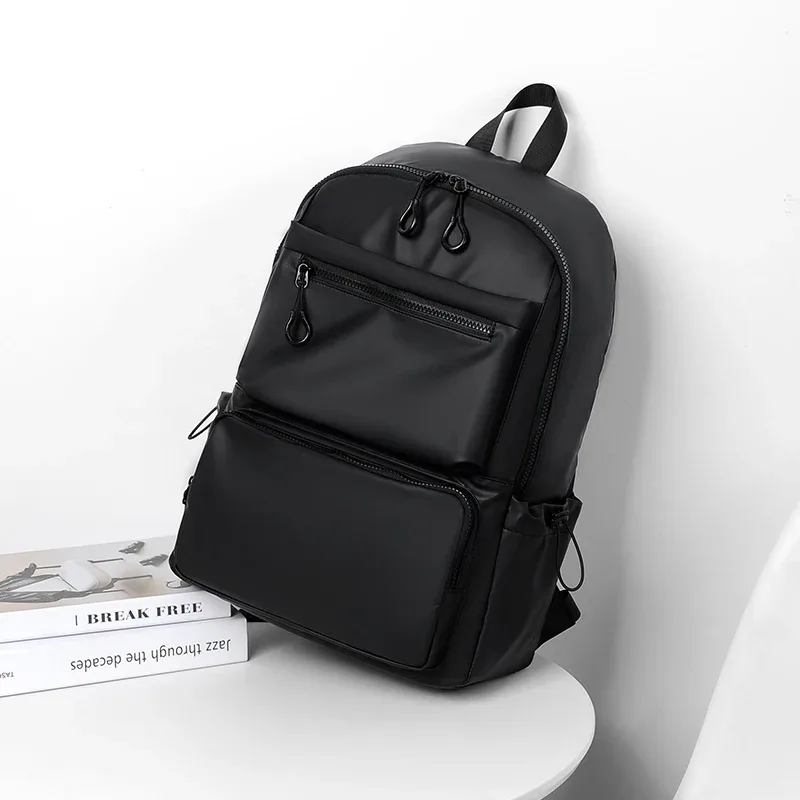1 sac à dos décontracté à la mode de 14 pouces, compartiment spacieux pour ordinateur portable, tissu imperméable, idéal pour les hommes, les étudiants et les professionnels