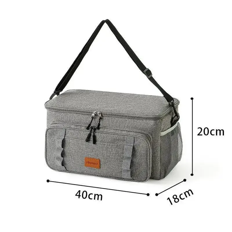 sac isotherme de pique-nique grande capacité 35l, sac à bandoulière portable, sac à main thermique pour l'extérieur, vente chaude