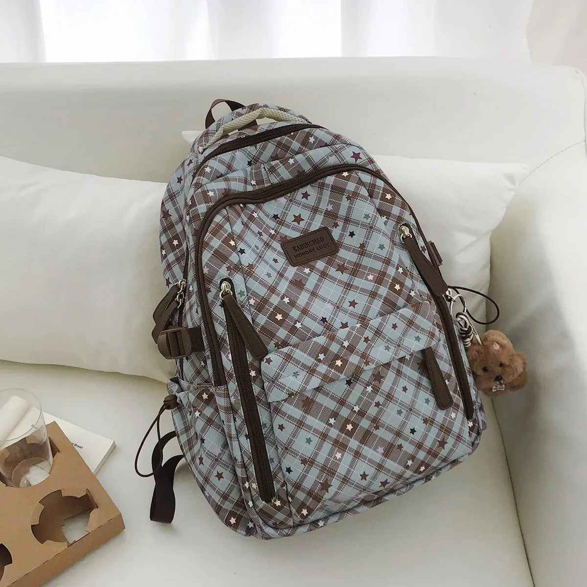 sac à dos scolaire grande capacité style coréen pour jeunes filles du collège, sac à dos de navetteur, sac à dos de campus en nylon pour jeunes, capacité 20-35l