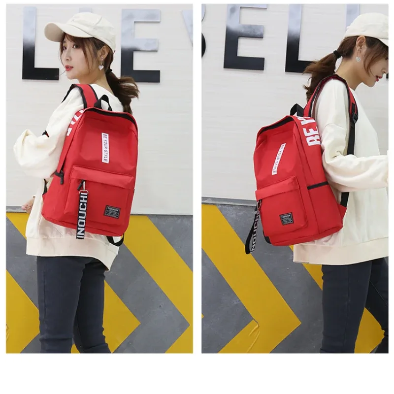 sac à dos oxford de grande capacité, couleur unie, multifonctionnel, design simple pour les étudiants, idéal pour la rentrée scolaire, 2025