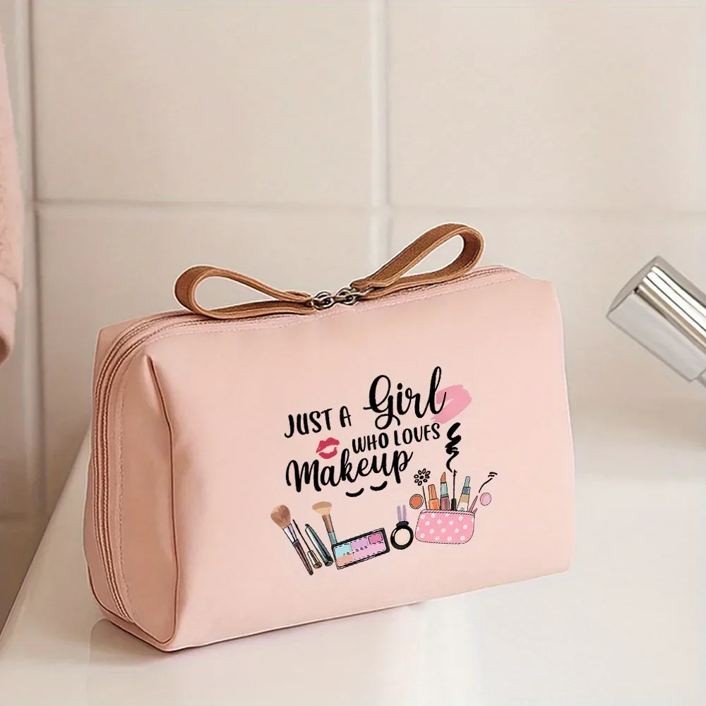 Trousse de toilette étanche de style coréen pour femme, trousse de maquillage solide, trousse de maquillage en poudre, trousse de maquillage de luxe, document cosmétique, nouveau, 2024