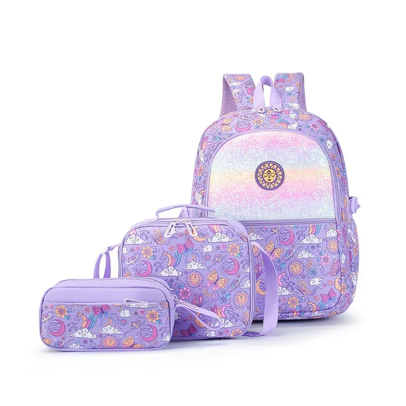 sac à dos grande capacité 2026 nouveau style pour filles du collège et du lycée, ensemble de sacs à dos à double bandoulière pour fournitures scolaires