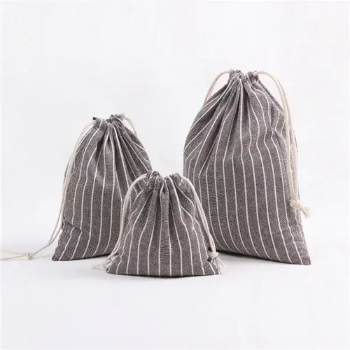sacs à cordon en coton pour mariage, cadeau de noël, paquet de bricolage, petites pochettes unies, sacs de rangement anti-poussière pour la maison