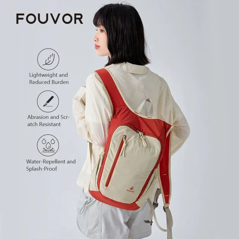Sac à dos léger et imperméable Fouvor pour femme 2026, idéal pour les sports de plein air, les voyages, l'école, approuvé pour la cabine d'avion 3068-05